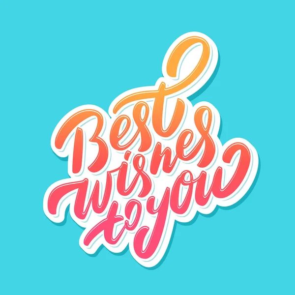 Het beste gewenst. Handgeschreven vectorletterkaart. — Stockvector