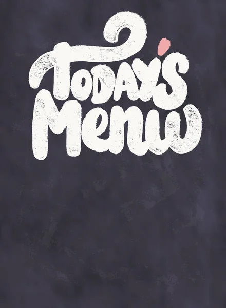 Menu de hoje. Chalkboard menu manuscrito. —  Vetores de Stock