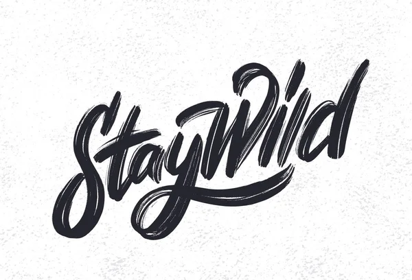 Stay Wild. Vector handwritten lettering set. Vector illustration. — Stock Vector