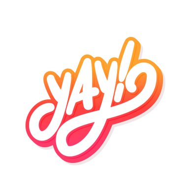 Yaşa! Vektör harf simgesi. Vektör el yazısı harfler. 