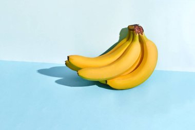 Banana branch fresh isolated on blue