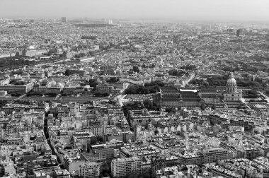 Paris Panoraması Siyah beyaz