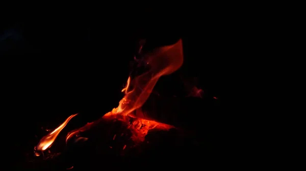 Костры Зажигались Ночью Потепления Зимой — стоковое фото