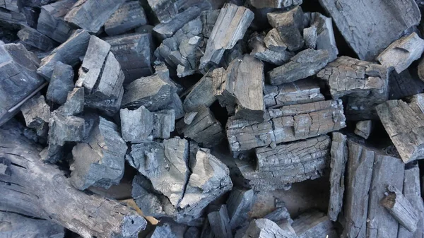 Carvão Negro Para Combustível Cozinha Diário — Fotografia de Stock