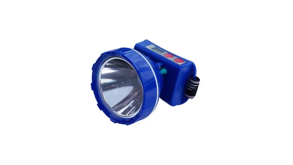 Beyaz arkaplanda kırpma yolu ile izole edilmiş yeşil teleskopik pil.