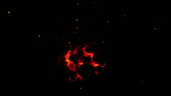 Geceleri fırından çıkan alevler.