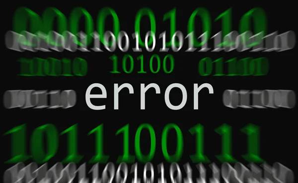 White Error Code Lenguaje Informático Que Menudo Encuentra Programas Creados —  Fotos de Stock