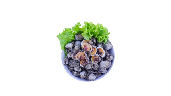 Boiled Scallops with Salad Seafood is high in iron, nourishing blood, low in calories, helping to lose weight and keeping healthy with clipping path.