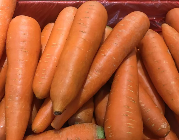 Carote Arancioni Fresche Cibi Ricchi Vitamine Menu Vegetariano Sano — Foto Stock