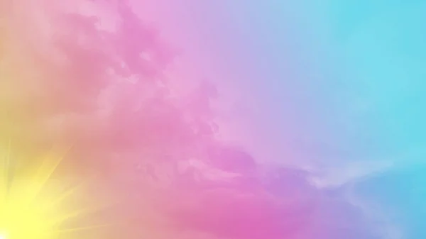 Βαθμιδωτό Παστέλ Ροζ Ουρανό Λευκά Σύννεφα Στο Ηλιοβασίλεμα Για Υπόβαθρα — Φωτογραφία Αρχείου
