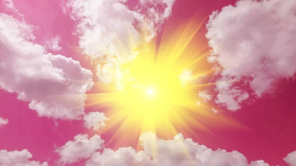 Пастельное Небо Белыми Облаками Дневным Светом Выглядит Естественным Фона Иллюстрации — стоковое фото