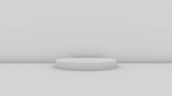 Rendering White Volumetric Circle Isolated White Background — Stock Photo, Image