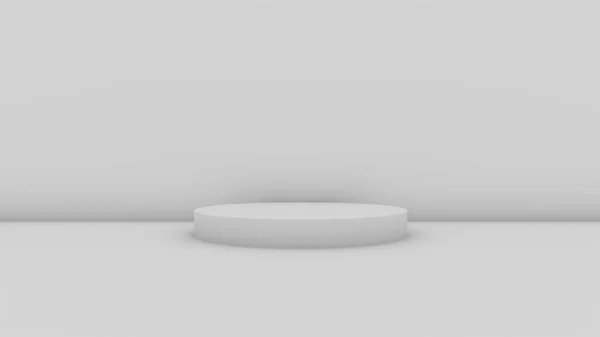 Beyaz arkaplanda izole edilmiş beyaz hacimli bir çemberin 3d görüntülemesi