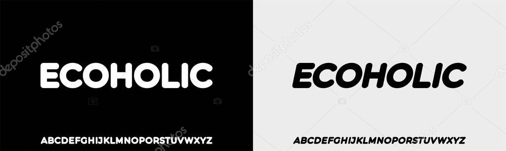 Modern Rounded Font. Typography urban style alphabet fonts for fashion, sport, technology, digital, movie, logo design, vector illustration