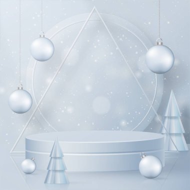 Podyum sahne tarzı, mutlu noeller ve yeni yıllar ve festivaller için ya da kırmızı kağıt kesikli sanat ve el sanatları ile festival elementleriyle dolu bir kutlama festivali için.