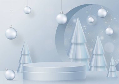 Podyum sahne tarzı, mutlu noeller ve yeni yıllar ve festivaller için ya da kırmızı kağıt kesikli sanat ve el sanatları ile festival elementleriyle dolu bir kutlama festivali için.