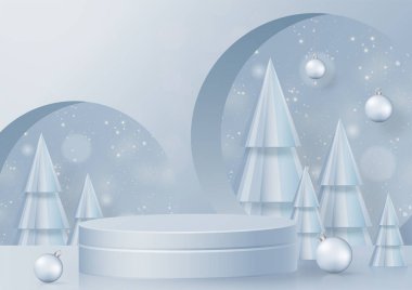 Podyum sahne tarzı, mutlu noeller ve yeni yıllar ve festivaller için ya da kırmızı kağıt kesikli sanat ve el sanatları ile festival elementleriyle dolu bir kutlama festivali için.