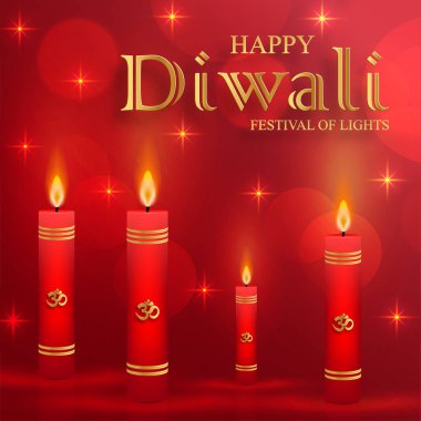 Diwali, Deepavali ya da Dipavali, Hindistan 'ın mavi arkaplanlı ışık festivali.