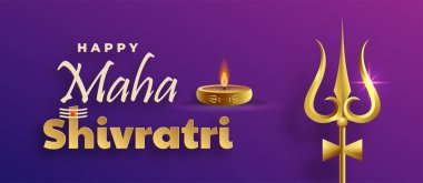 Happy Maha Shivratri festival, the Hindu festival of Shiva Lord  clipart