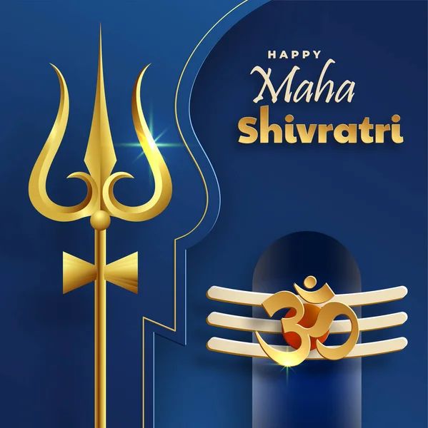 Happy Maha Shivratri Festival Hinduistický Festival Shiva Lord — Stockový vektor