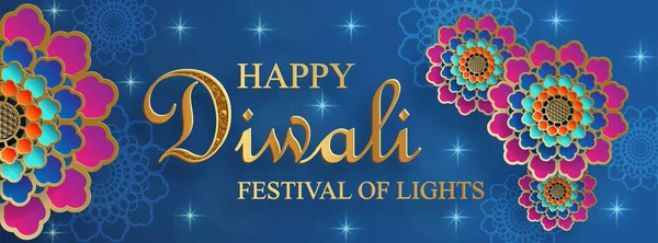 Bayram Diwali ve Deepawali kartı. Hint Işık Festivali