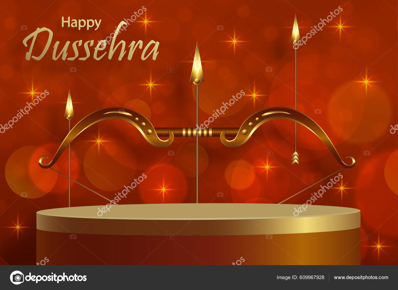 Podium Stage Style Dussehra Festival Celebration Indian ...