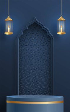 Ramazan Bayramı, Ramazan Kareem, Muharram ve iftar için İslami 3d podyum sahne