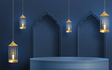 Ramazan Bayramı, Ramazan Kareem, Muharram ve iftar için İslami 3d podyum sahne