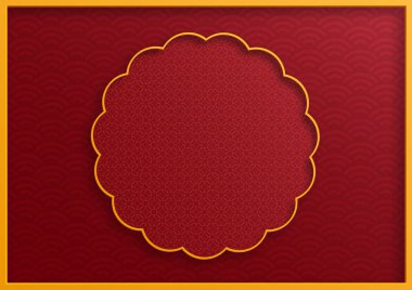 Doğu Asya kökenli Çin çerçevesi, düğün davetiyesi için, mutlu yıllar, mutlu yıllar, sevgililer günü, tebrik kartları, poster ya da web afişi.