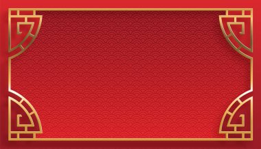 Doğu Asya kökenli Çin çerçevesi, düğün davetiyesi için, mutlu yıllar, mutlu yıllar, sevgililer günü, tebrik kartları, poster ya da web afişi.