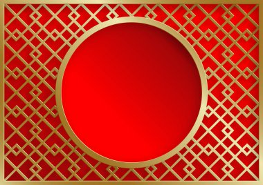 Doğu Asya kökenli Çin çerçevesi, düğün davetiyesi için, mutlu yıllar, mutlu yıllar, sevgililer günü, tebrik kartları, poster ya da web afişi.