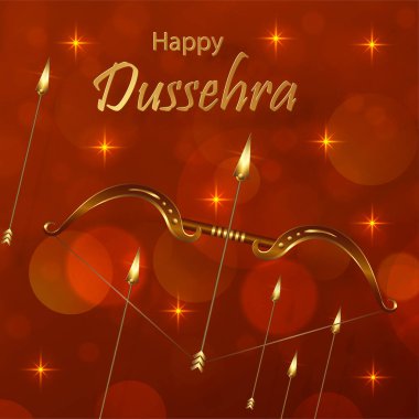 Mutlu Dussehra festivali kutlamaları. 