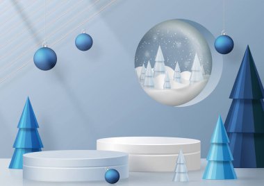 Noel baloları ve kar taneleri konseptiyle Mutlu Noeller, Mutlu Noeller, tebrik kartları, poster ya da web afişleri için davetiye arkaplanı konsepti