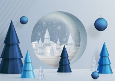 Mutlu Noel şenliği desenleri Noel topları ve kar taneleri konsepti ile renk arkaplanı