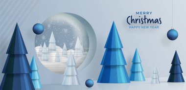 Mutlu Noel şenliği desenleri Noel topları ve kar taneleri konsepti ile renk arkaplanı