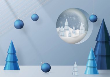 Mutlu Noel şenliği desenleri Noel topları ve kar taneleri konsepti ile renk arkaplanı