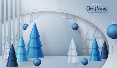 Mutlu Noel şenliği desenleri Noel topları ve kar taneleri konsepti ile renk arkaplanı