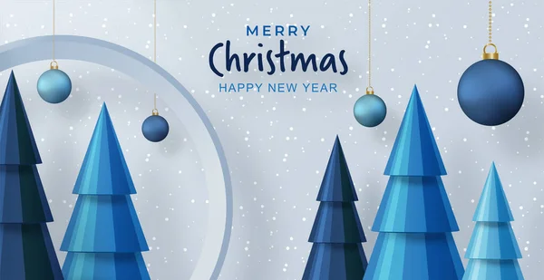 圣诞快乐与圣诞球和雪花概念的色彩背景图案 — 图库矢量图片