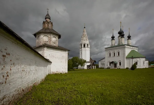 Suzdal Şehrinin Antik Tapınakları Manastırları Rusya — Stok fotoğraf