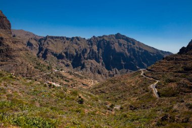 Tenerife adasının dağ manzaraları.
