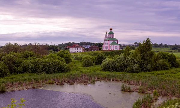 Antichi Templi Monasteri Della Città Suzdal Russia — Foto Stock