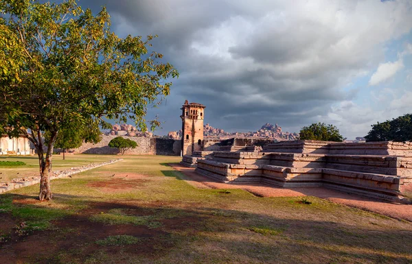 Hampi Nebo Hampe Také Jen Jako Skupina Památek Hampi Unesco — Stock fotografie