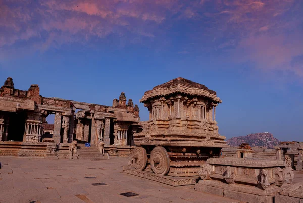 Hampi Oder Hampe Auch Als Gruppe Von Denkmälern Hampi Bezeichnet — Stockfoto