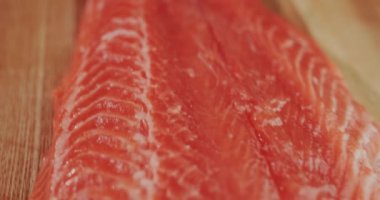 Delicious red fish fillet. Slider shot