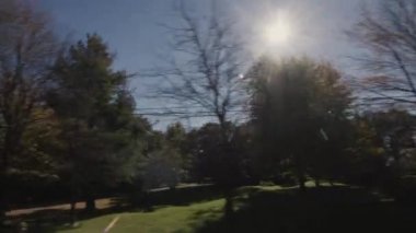 Travel through the U.S. Agricultural Region, side window view. 4k video