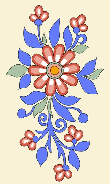   Eski Rus çiçek desenli süsü
