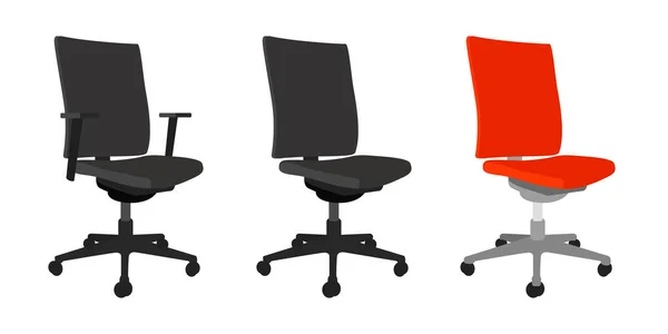 Tři Kanceláře Židle Ilustrace — Stock fotografie