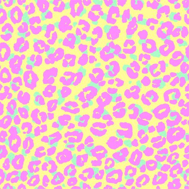 Kusursuz renkli leopar derisi dokusu. Leopar desenli el çizimi. Doole vektör illüstrasyonu
