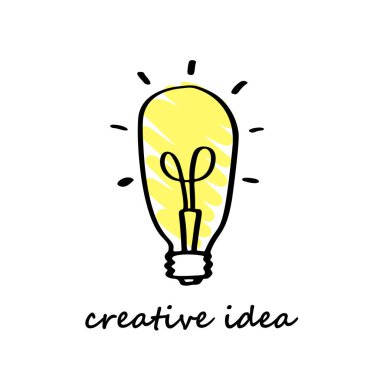 Karalama lambası el çizimi ikonu. vektör illüstrasyonu.