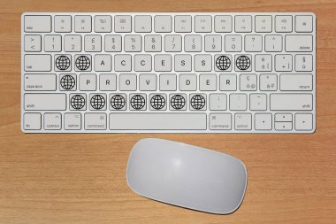 Erişim Sağlayıcı kavramını ifade eden hayali klavye